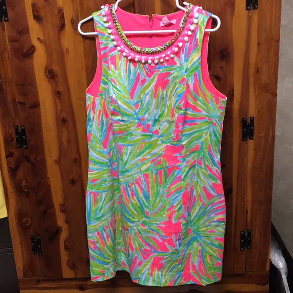 NWT Lilly Pulitzer Mila Tiki Pink Royal Lime Sz 14 - Picture 1 of 2